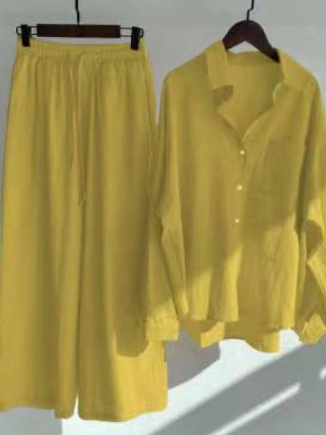 Women's Two-Piece Bolero Top and Pants Set - Effortless Streetwear