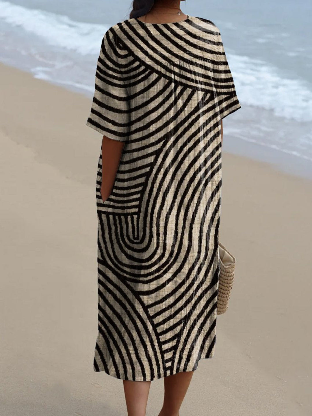 Women's Graphic Print Loose Fit Dress - Modern & Timeless